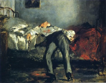 El suicidio de Eduard Manet Pinturas al óleo